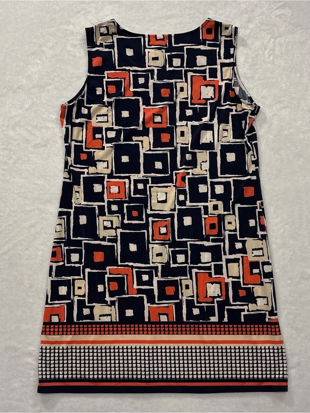 Tacera Geometric Print Sleeveless Dress Women’s Petite Size PL - Picture 2 of 4